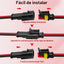 10 Conectores Eléctricos Impermeables 2 Pines 16 AWG para Auto