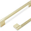 10 Manijas Gabinete Cepillado Latón 7-1/2" Tiradores Dorados
