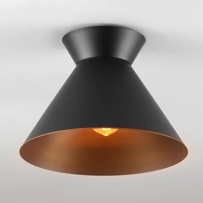 Lámpara techo empotrada 1 luz negro mate bronce cocina