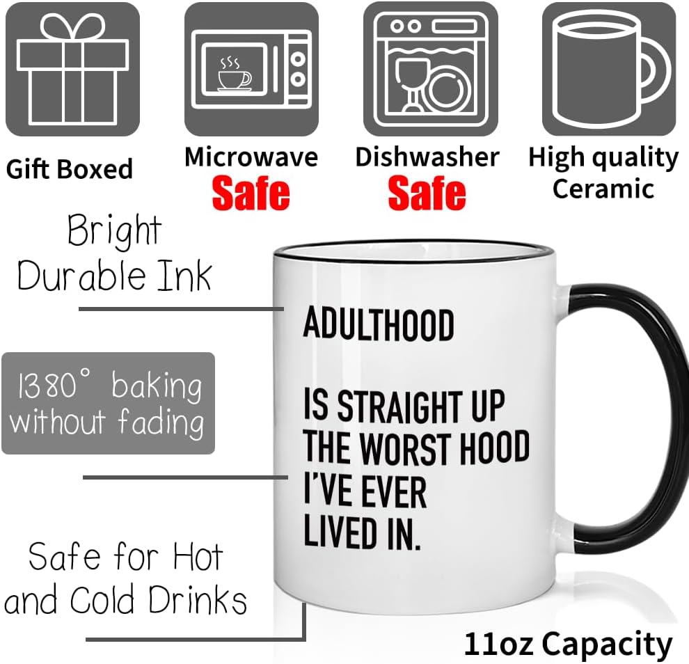 Taza de café divertida sarcástica para adultos regalo cumpleaños