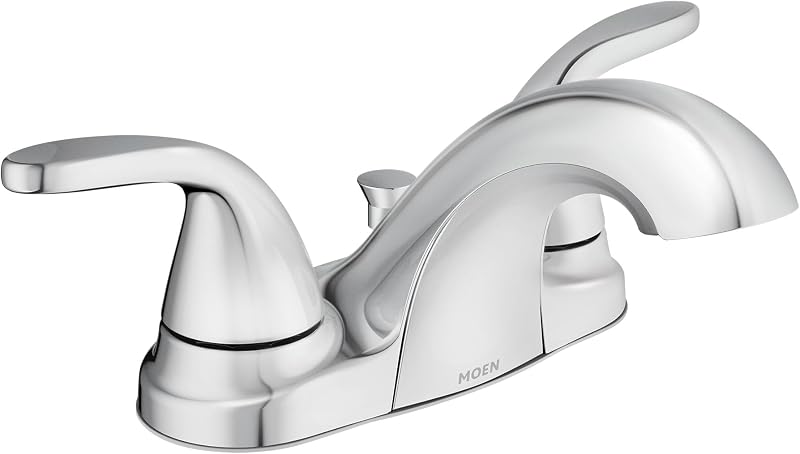 Grifo baño cromado 2 manijas 4" set central