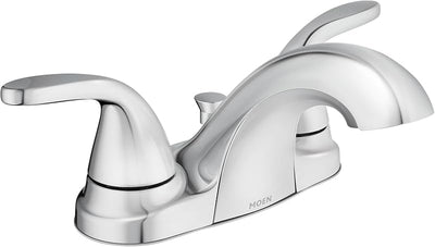 Grifo baño cromado 2 manijas 4" set central