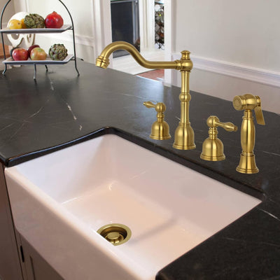 Tapón brida fregadero drenaje 3.5pulg acabado dorado