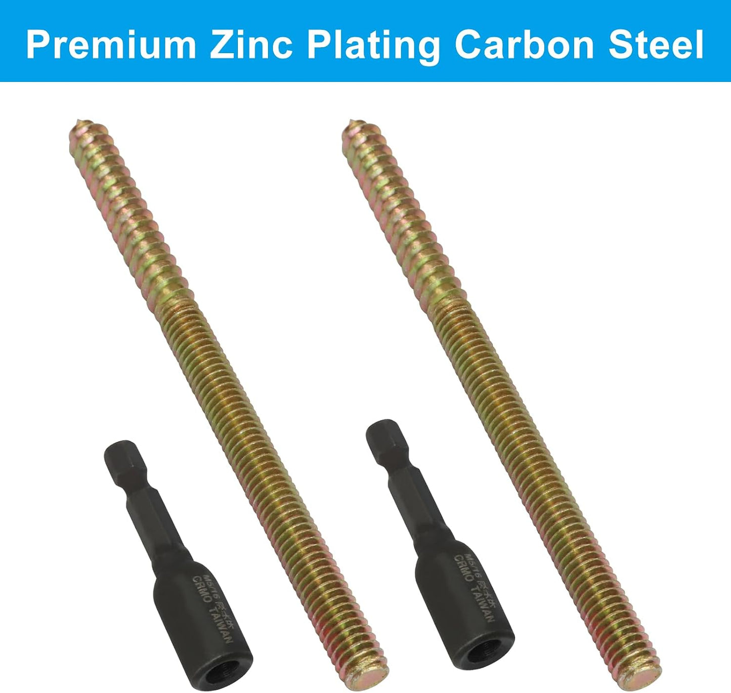 20 Pernos Suspensión 5/16-18x5pulg Doble Cabeza Madera