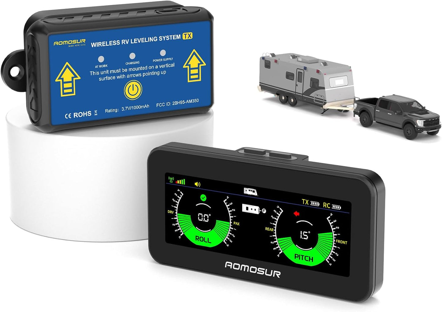 Sistema nivelación inalámbrico RV inclinómetro automático