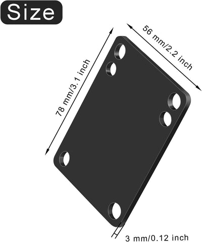 16 Almohadillas Choque Patineta 0.118pulg Suaves Negras