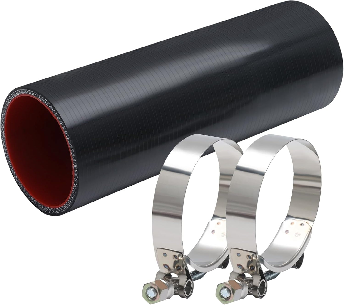 Manguera silicona automotriz 2.5" 8" reforzada 80 PSI