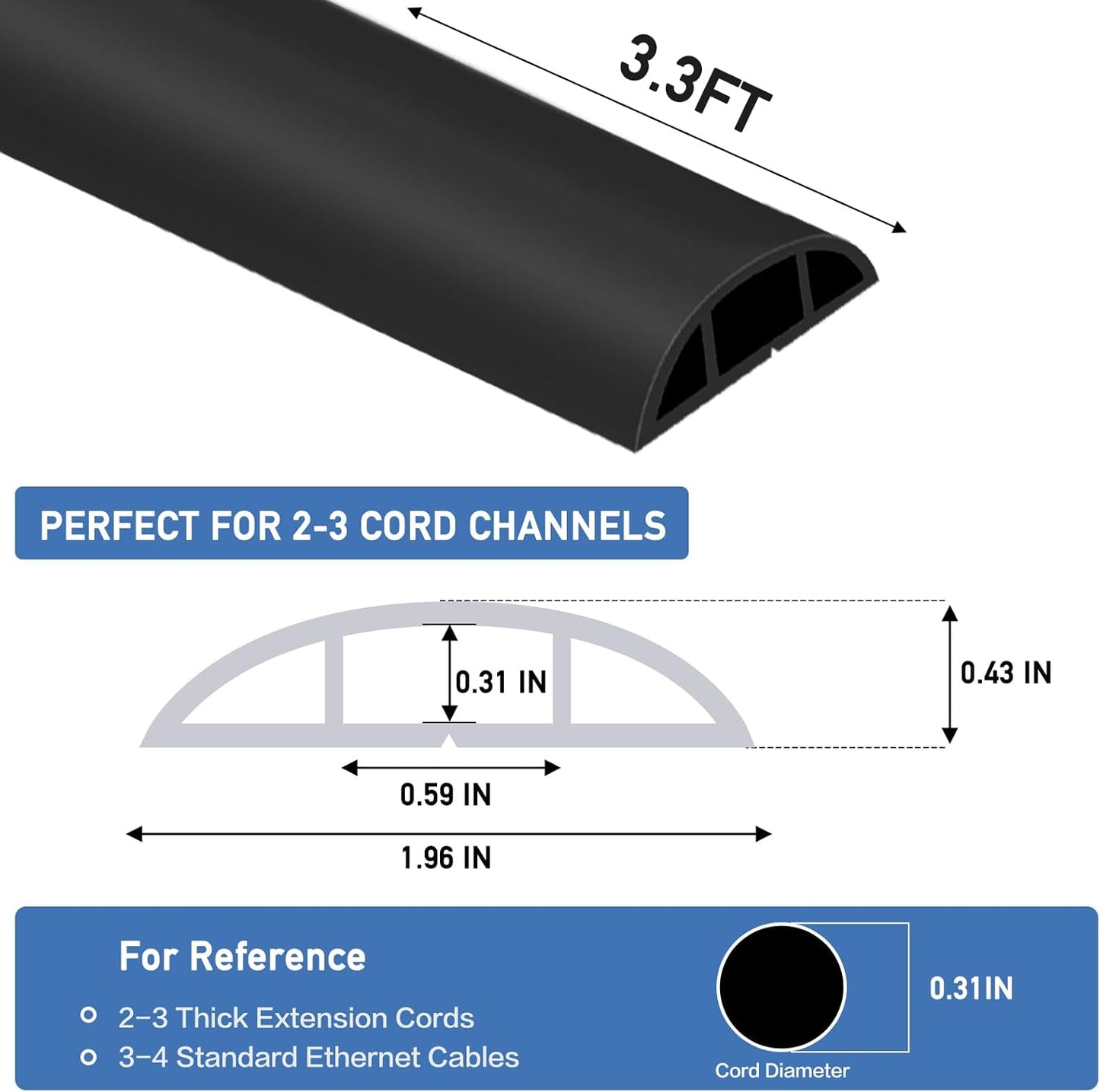 Cubierta autoadhesiva para cables de piso protege contra tropiezos