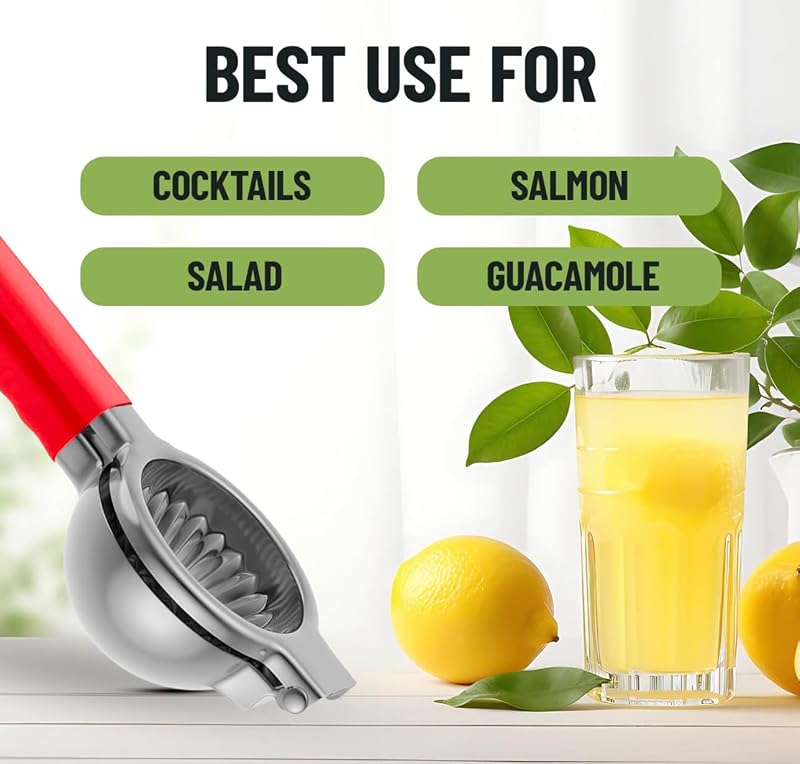 Exprimidor cítricos acero inox grande con agarre antiderrap