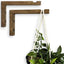 Set 2 ganchos pared 6pulg madera L soporte