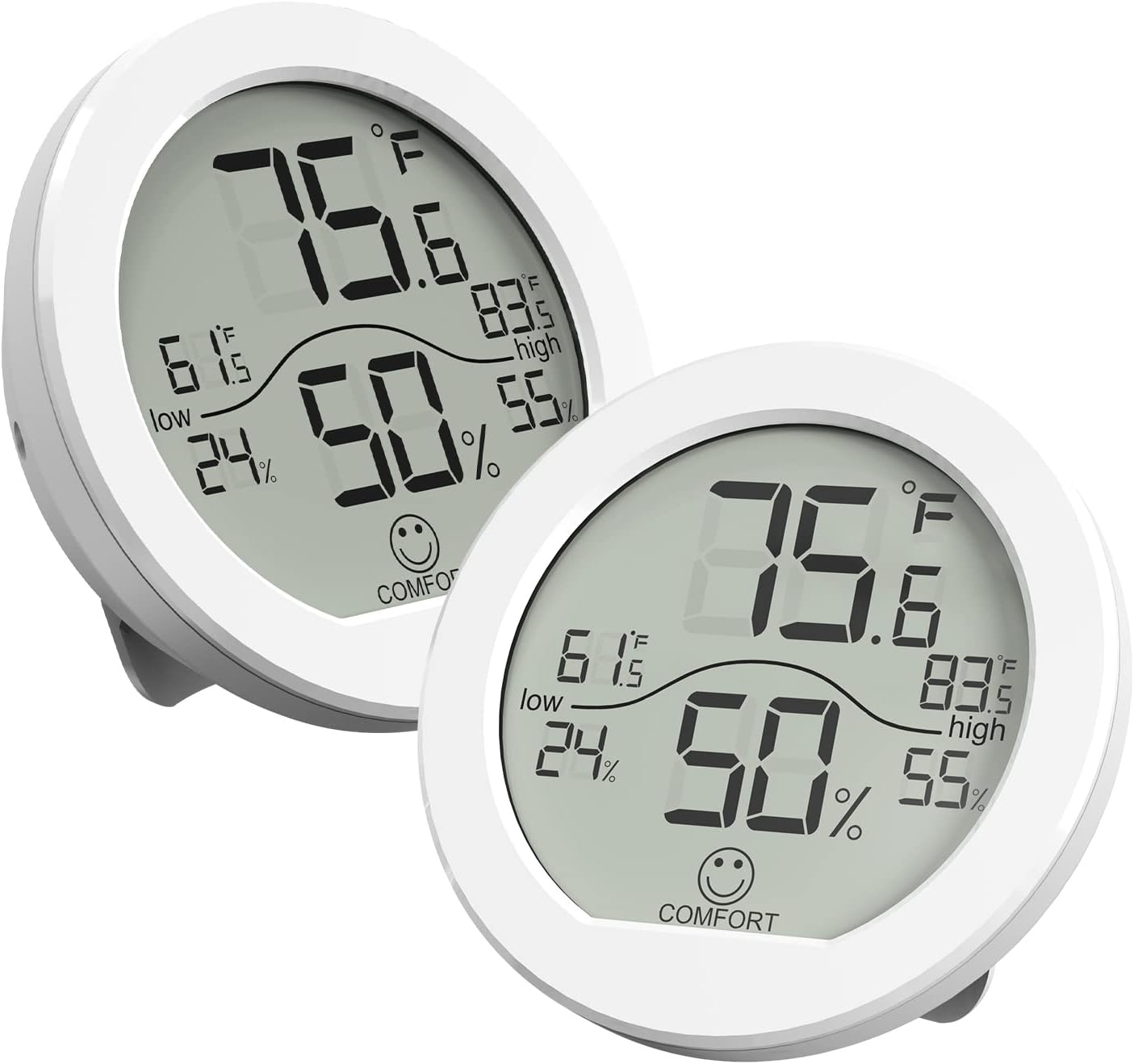 Termómetro higrómetro interior LCD con registros TH1 blanco