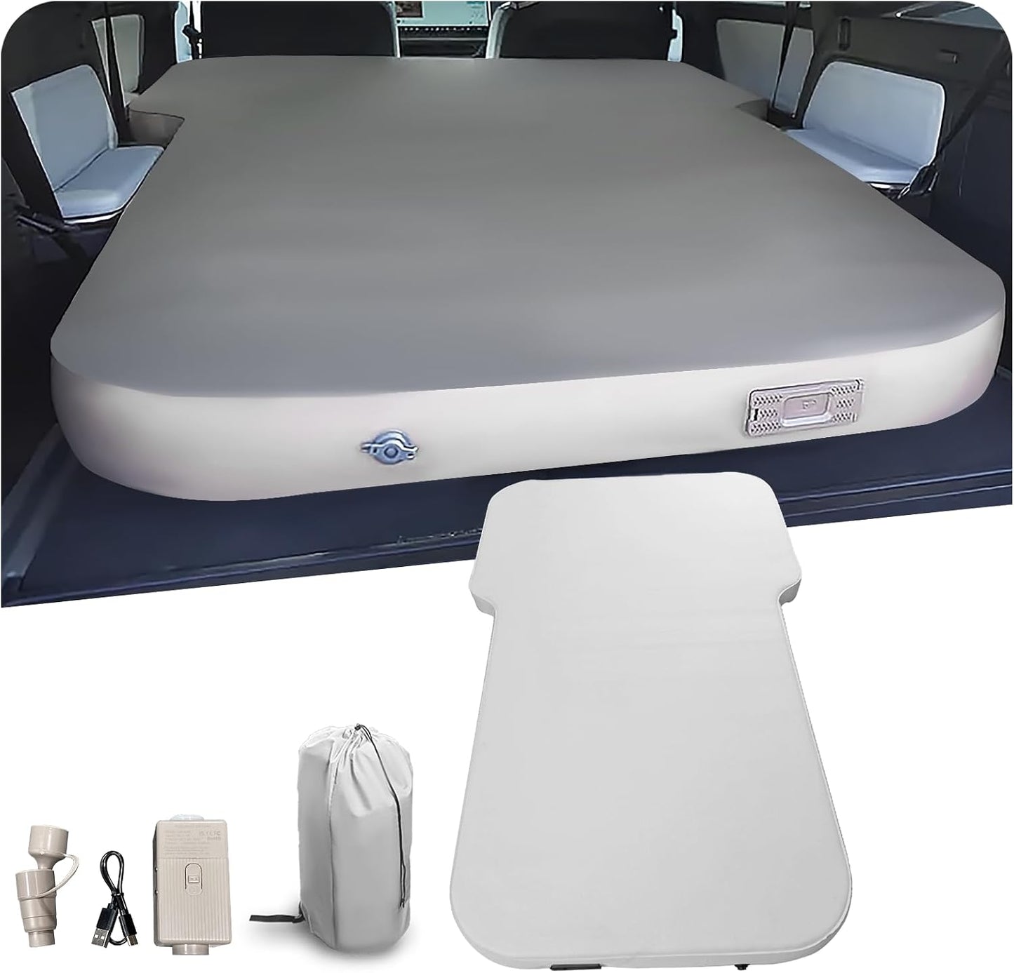 Colchón aire R1S camping Rivian con bomba eléctrica