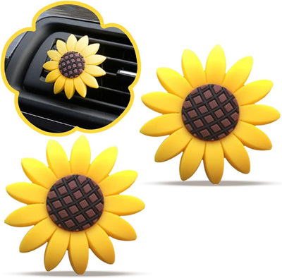 Clip ventilación coche decorativo girasol