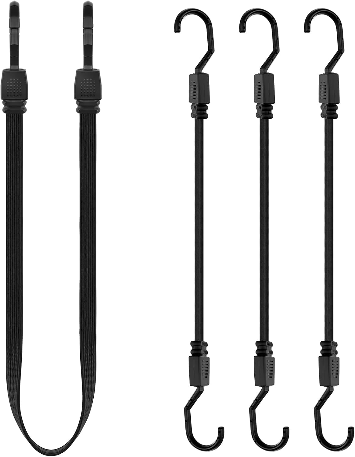 4 Correas elásticas látex 24" con ganchos para equipaje