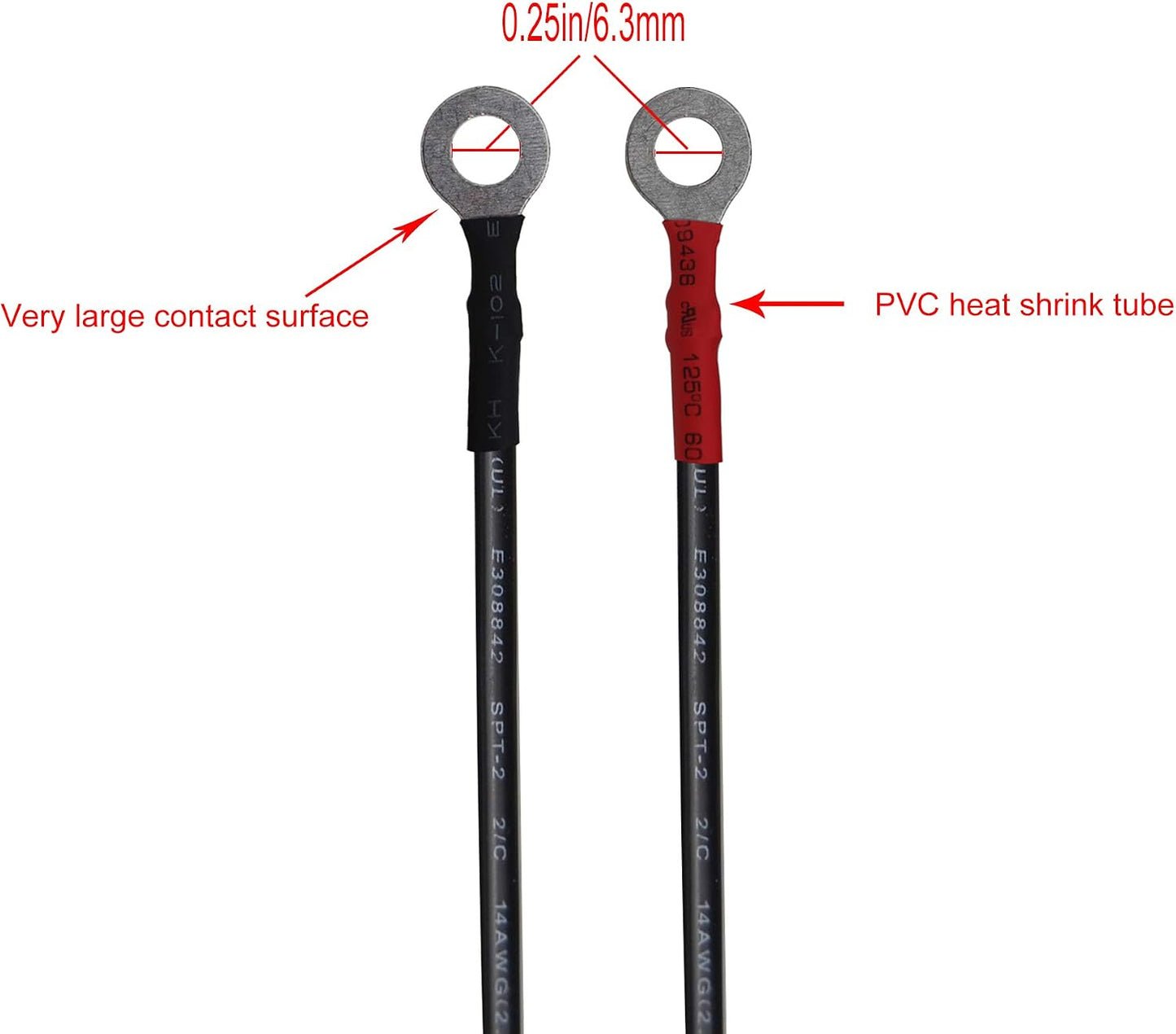 Enchufe adaptador 3ft 14AWG con terminal ojal