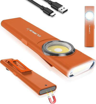 Linterna E5 EDC recargable 600 lúmenes USB-C IPX4 naranja