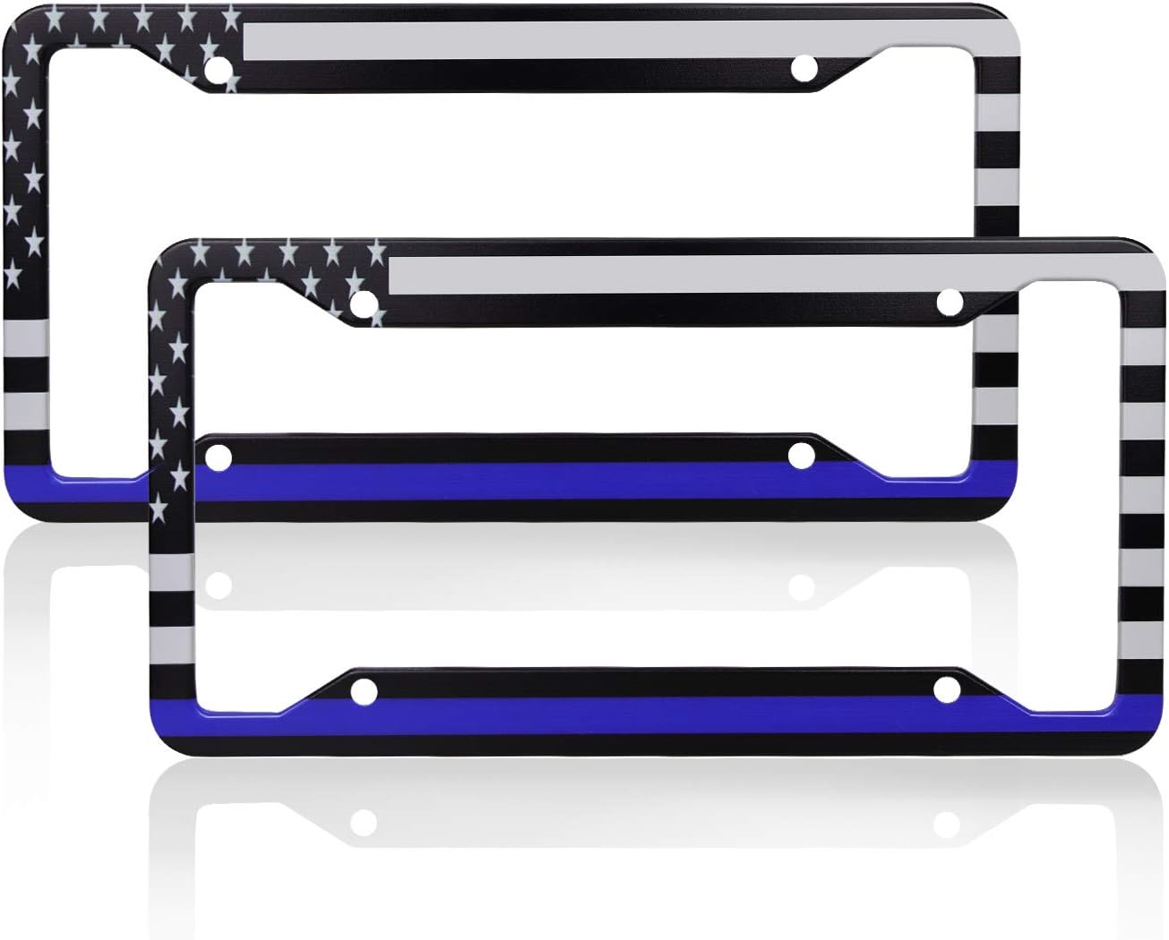 Marco placa auto bandera USA pack 2