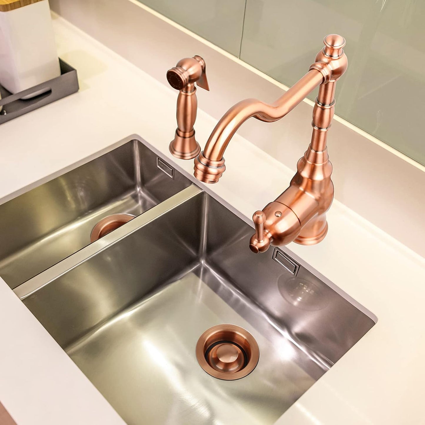 Tapón brida fregadero cobre ajuste 3-1/2pulg