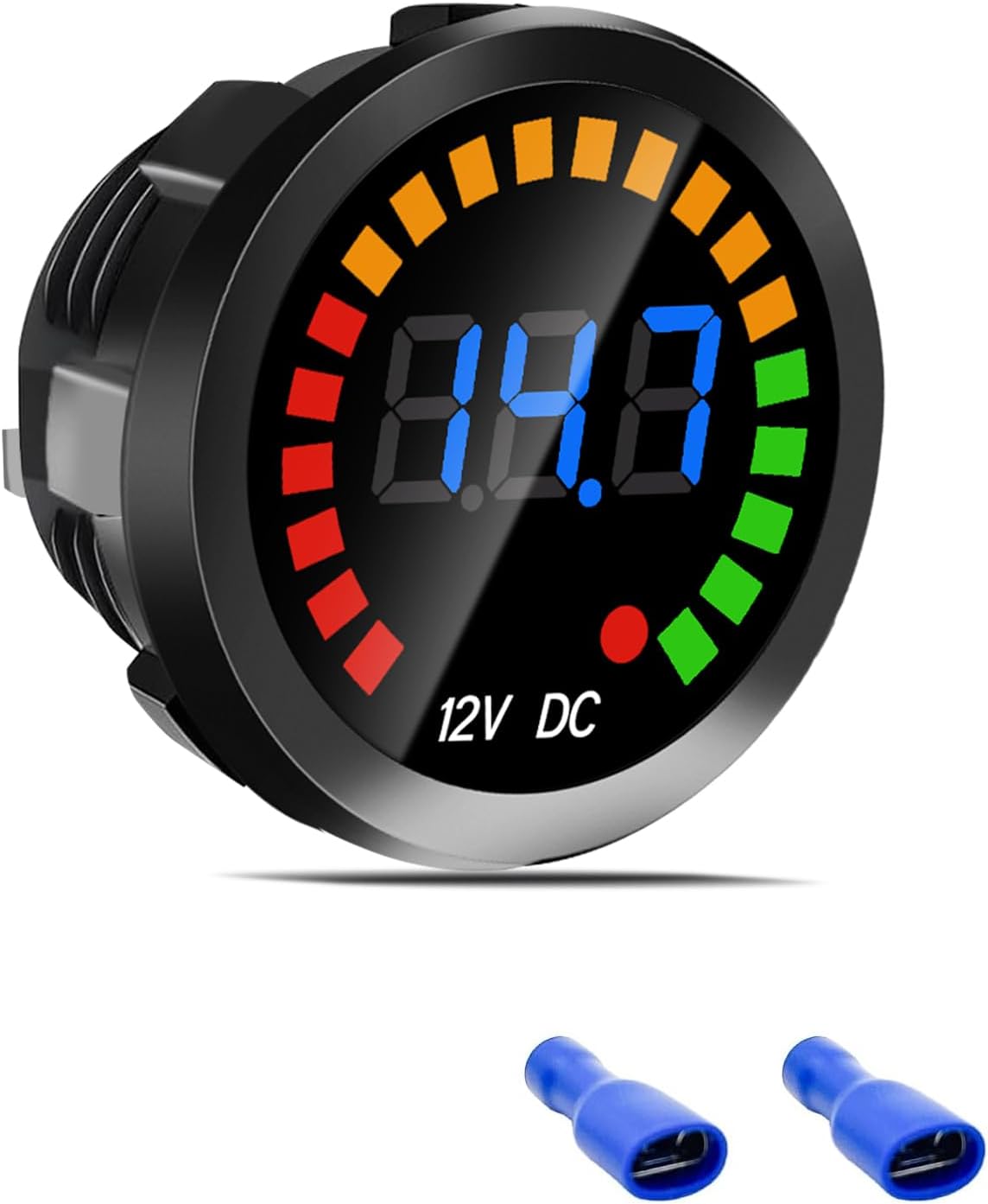 Medidor voltaje CC 12V impermeable para auto barco camión