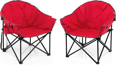 Silla camping plegable con asiento acolchado y bolsa
