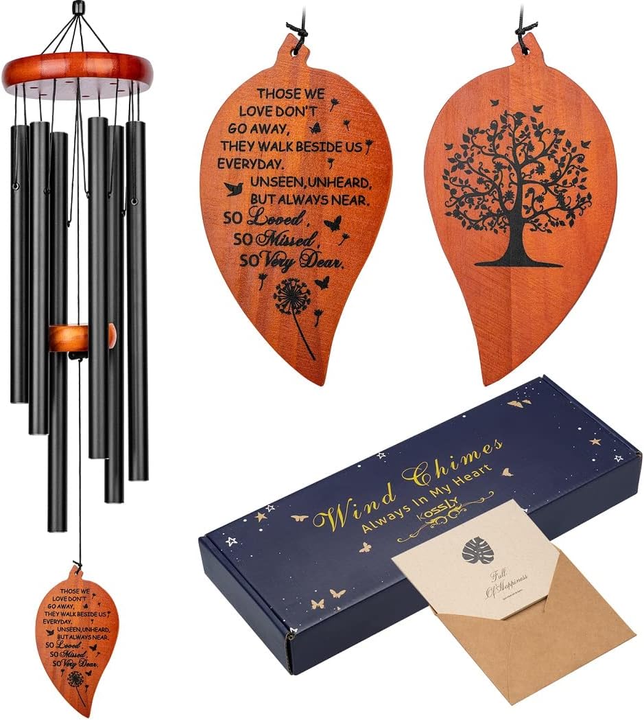 Campanas viento conmemorativas 32pulg duelo memoria