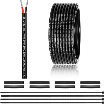 Cable 22/2 conductores 25pies UL2464 para tiras LED