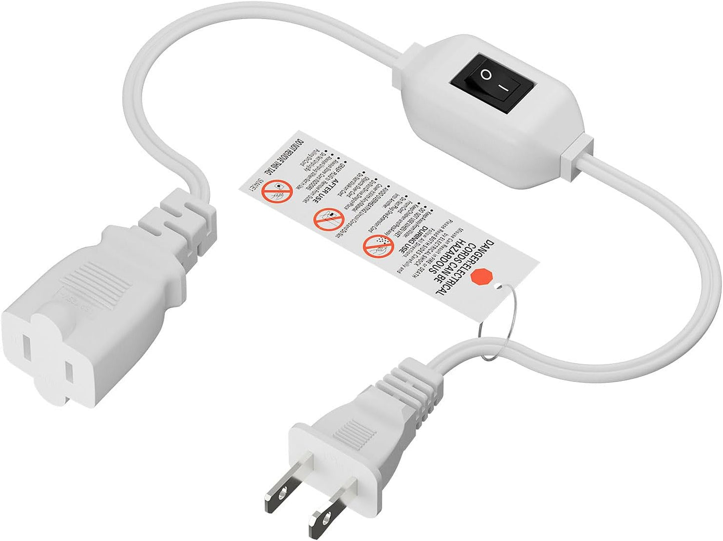 Cable extensión con interruptor 2 pies 12A/125V para cargadores
