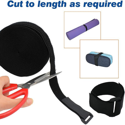 Correas gancho bucle 1x20pies 30 hebillas plástico ajustables
