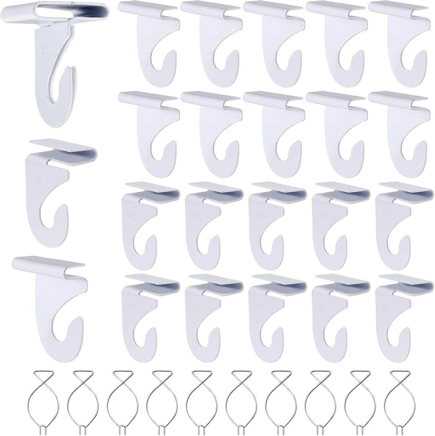 20 Ganchos Techo Blancos para Plantas y Decoraciones
