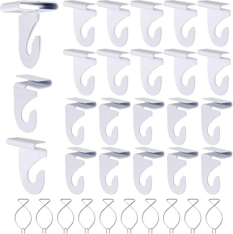 20 Ganchos Techo Blancos para Plantas y Decoraciones
