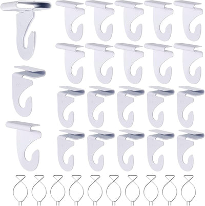 20 Ganchos Techo Blancos para Plantas y Decoraciones