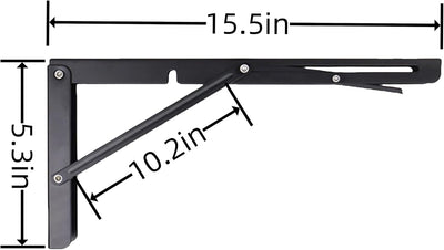 Soportes plegables para estantes 16" 2 Pzas resistente