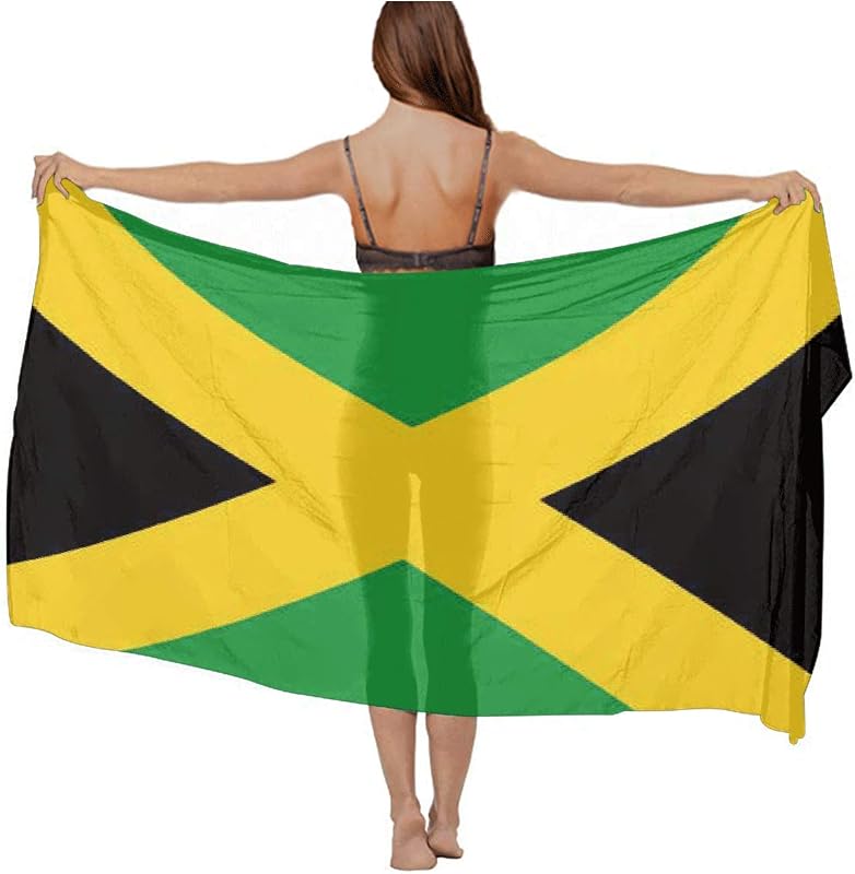 Pareo playa mujer con bandera jamaicana