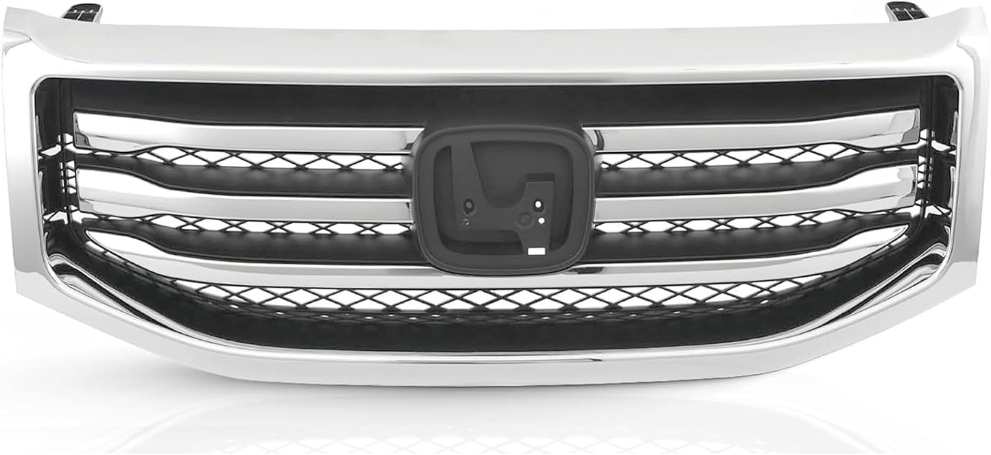 Parrilla delantera cromada plata y negro comp Honda Pilot