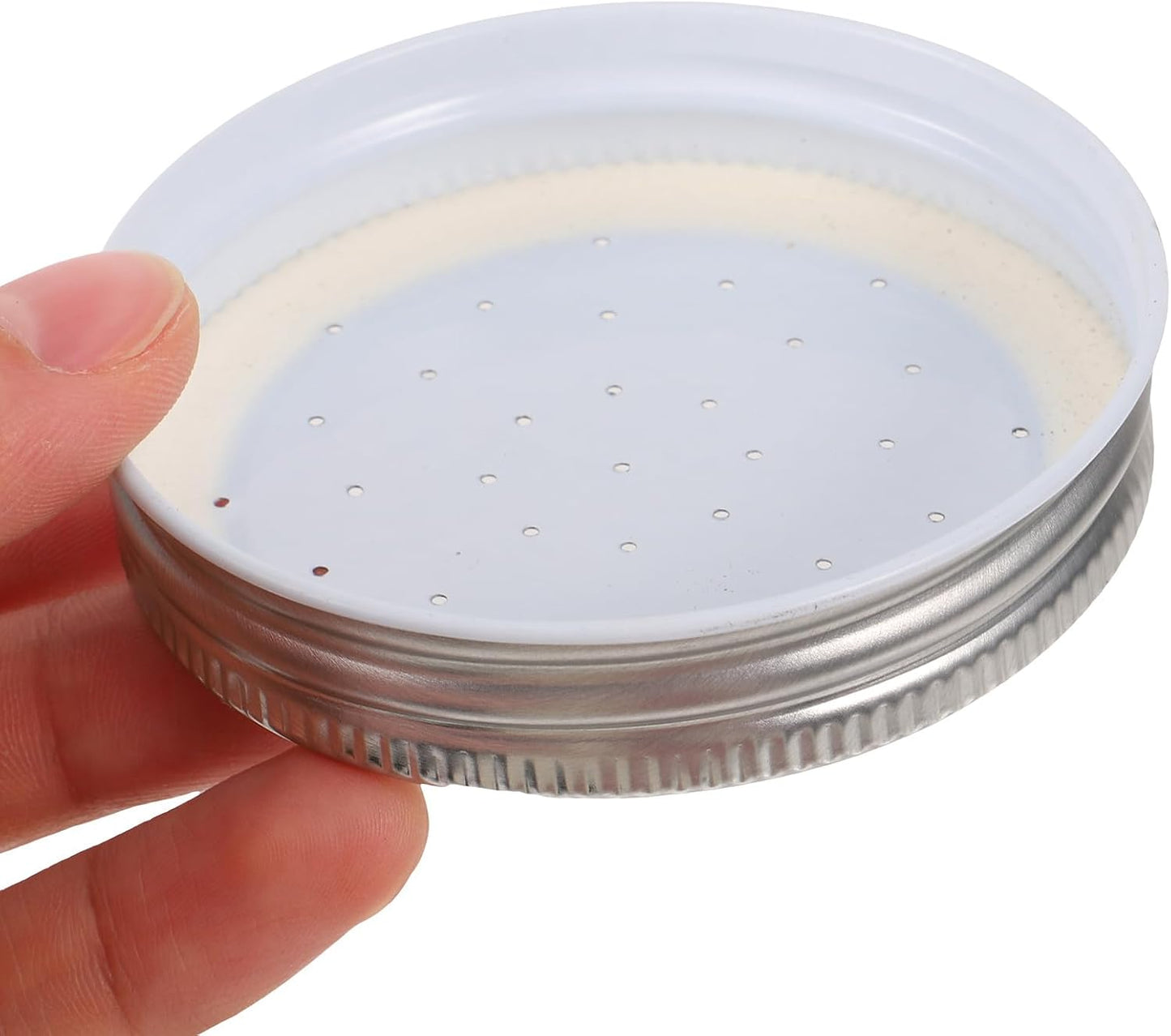 Alimentador abeja tapa tarro metal perforado suministros apicultura