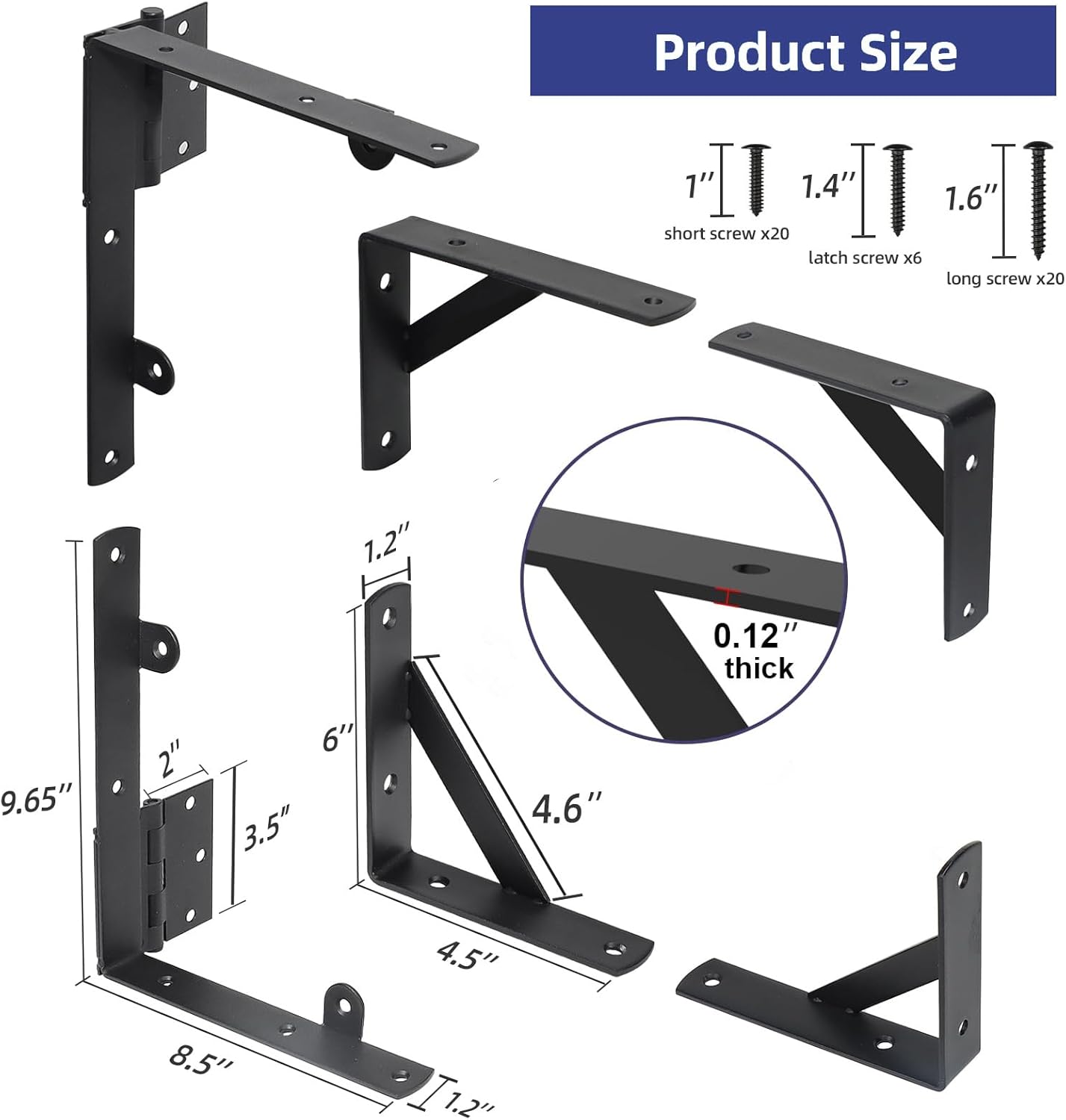 Kit accesorios puerta valla anti hundimiento resistente 150lb