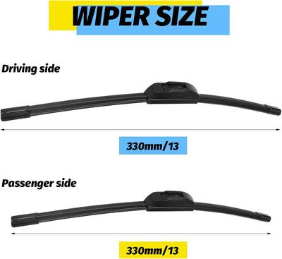 Kit limpiaparabrisas 13" para Wrangler 97-06 Samurai 86-95