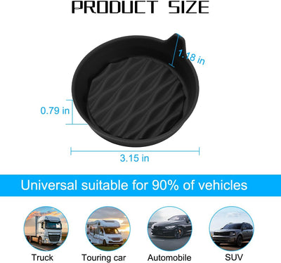 Portavasos automóvil 4 pzas silicona antideslizante universal