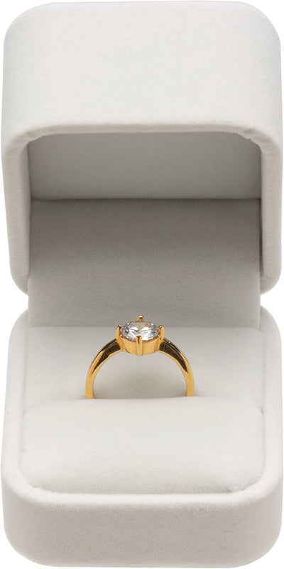 Estuche terciopelo anillo propuesta boda cumpleaños caja