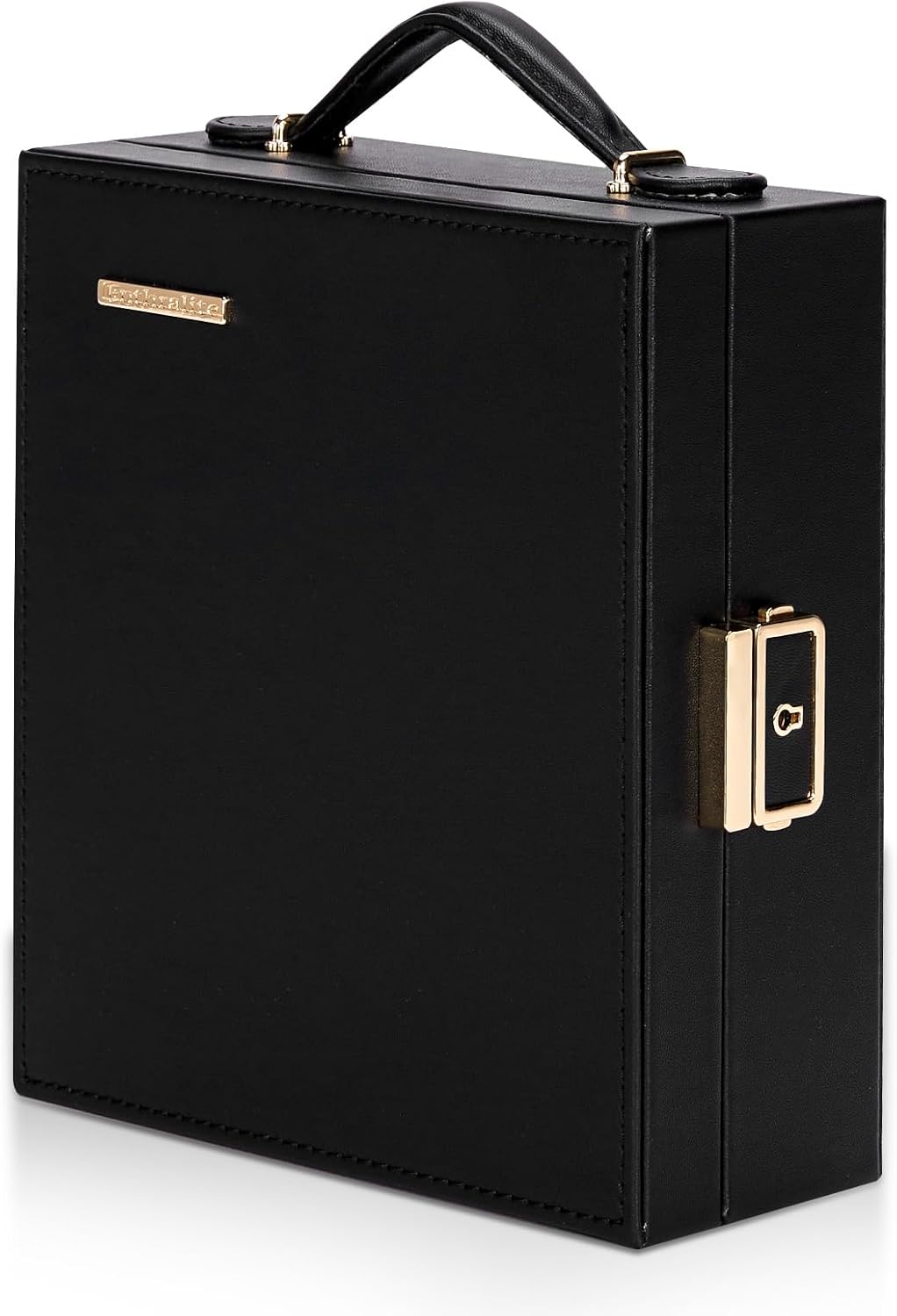 Estuche joyería viaje con espejo y organiz. PU