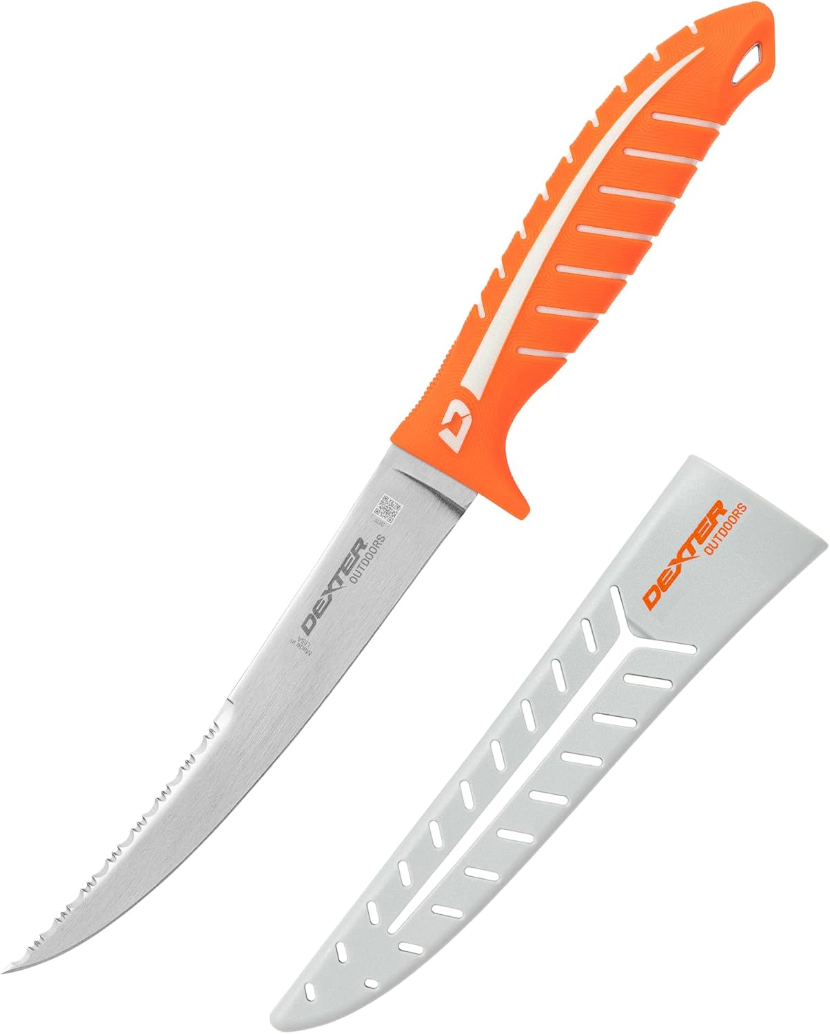 Cuchillo filete flexible 7pulg doble filo con funda