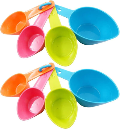 Juego 2 cucharas para mascotas y tazas medidoras plástico