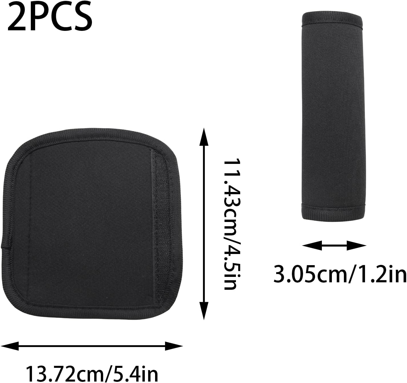 2 Pzas cubiertas asas maleta negras suaves para viaje