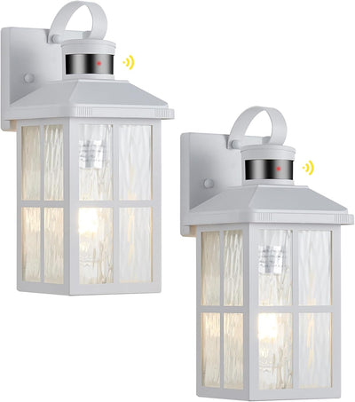 2 Luces Pared Exterior Bronce Sensor Movimiento Moderna