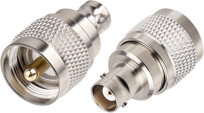 Adaptador BNC hembra a UHF macho 2 pzas para antenas CB