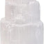 Lámpara selenita natural con base madera USB 2-4lb