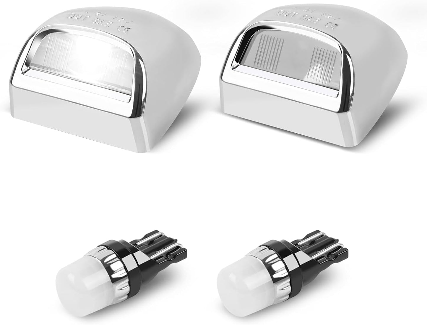 Luces LED plateado para placa Chevy Silverado 6000K 2 pzas