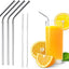 4 Popotes Acero Inox para Vaso 30oz y 2 Cepillos Limpieza