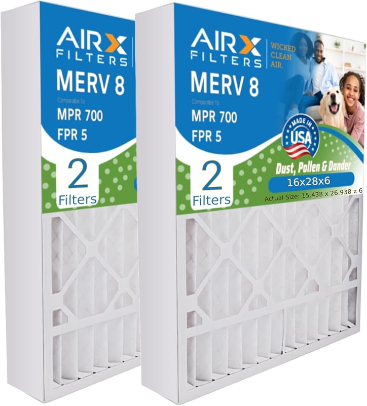 Filtro horno MERV 8 16x28x6 comp Aprilaire 401 set 2