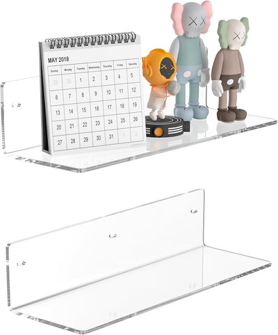 Estantes flotantes acrílicos 12" baño dormitorio